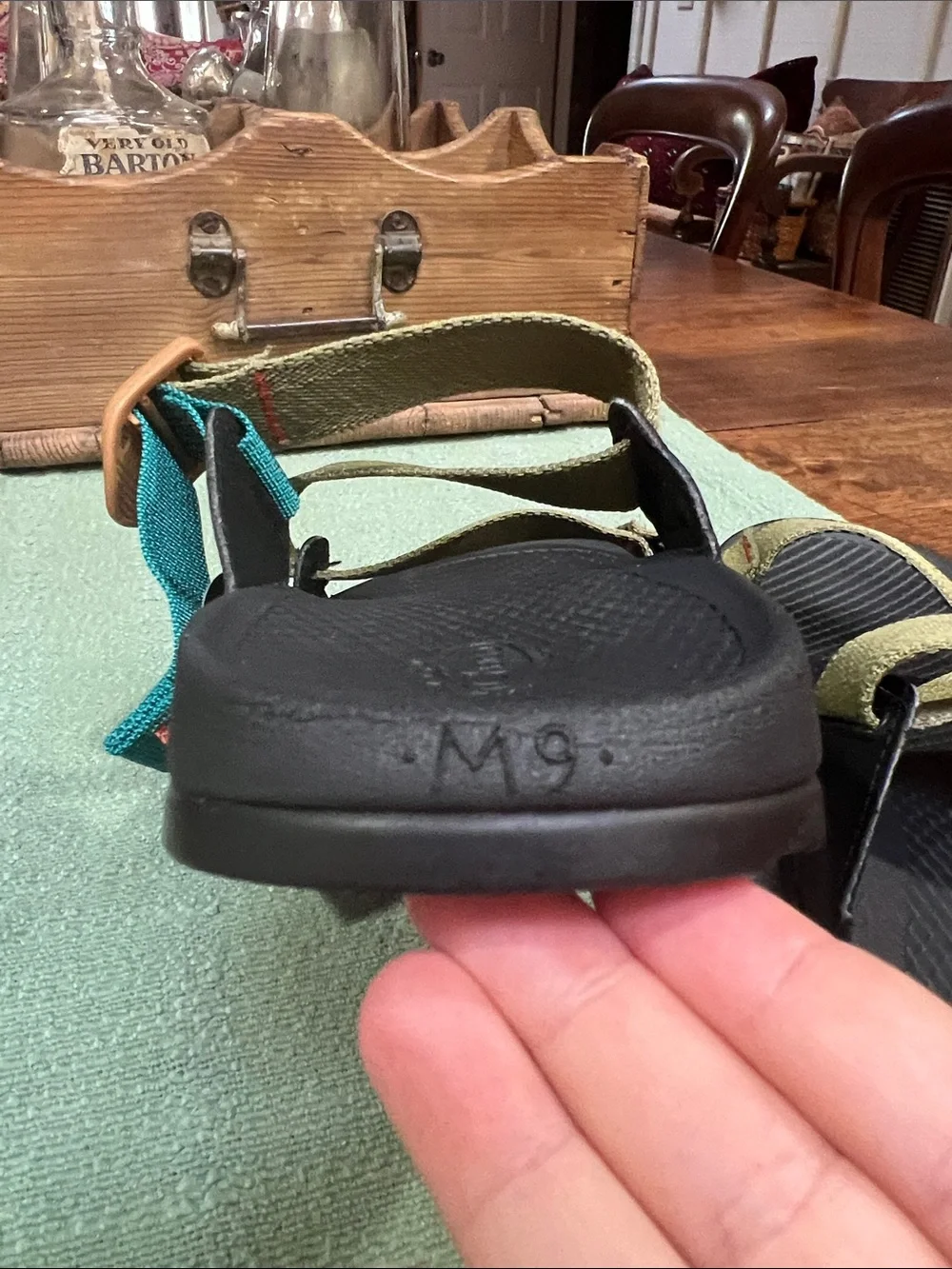 Chaco Lowdown Sandals in Avocado Teal Colorway